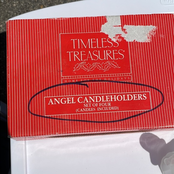 Set of 4 vintage frosted glass candle holders. - Picture 8 of 8